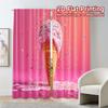 Set Of 2 Flat Printing Curtains Without Rod Icecream Bliss Curtain Yarn Room Decor Ldeal Modern Made Polyester