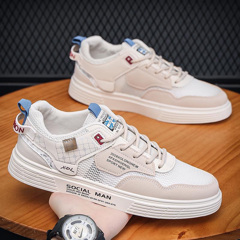 Fashion Mens Casual Shoes Skateboarding Shoes Lightweight Men Shoes Flat Lace Up Sneakers Male Summer Travel Tenis Masculino