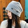 Loose Version Thin Hat Women's Stuffed Outdoor Heattechknitting Hat