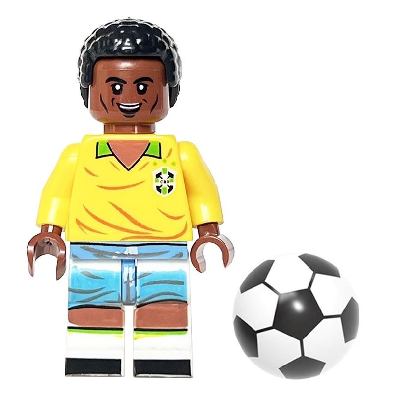 Leo Neymar Messi Cristiano Ronaldo Plastic Football Figurine Building Blocks