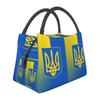 Flag Of Ukraine Insulated Lunch Bag for School Bento Storage Food Boxes Portable Container Cooler Thermal Lunch Box Tote