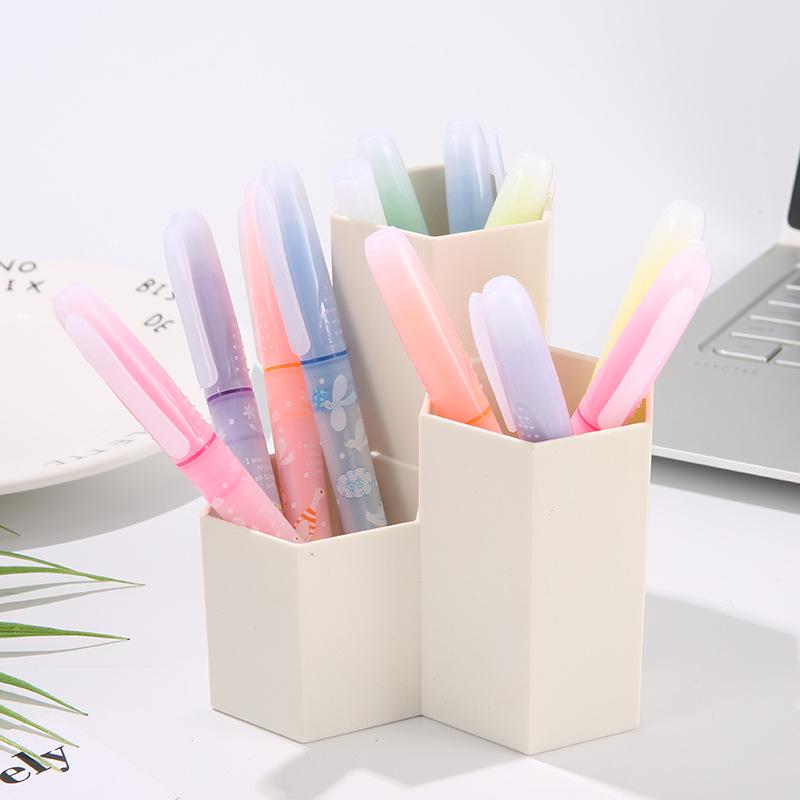 Duckling-Scented Fluorescent Pens (6 Colors) for Marking, Note-Taking, Drawing, & Doodling.