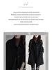 2025 Women's Plus Size Wool Blend Mid-Length Coat with Peter Pan Collar - Korean Fashion for Autumn/Winter