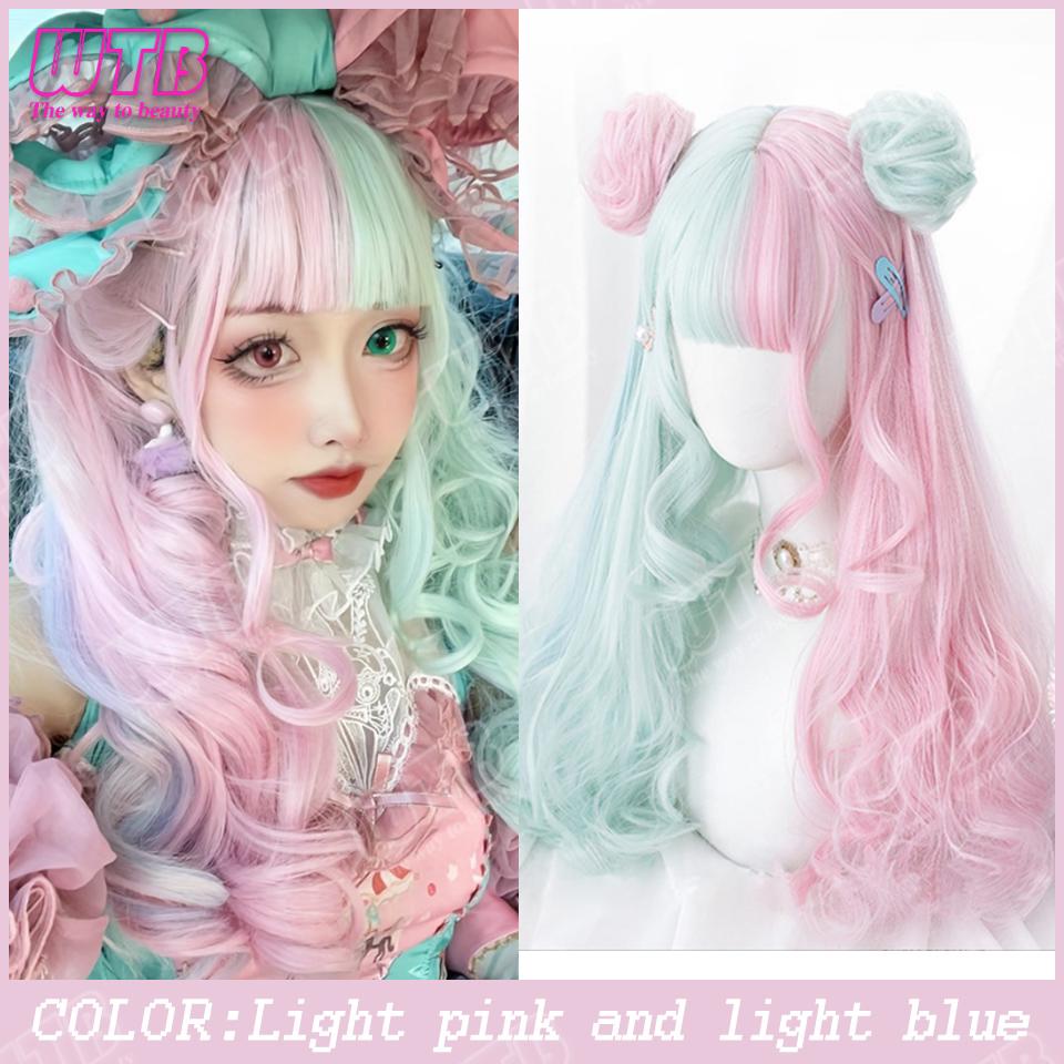 Double Ponytail Synthetic Wig For Women Lolita Clip-on Style Double Ponytail Wig Suitable For Role Playing Christmas Halloween