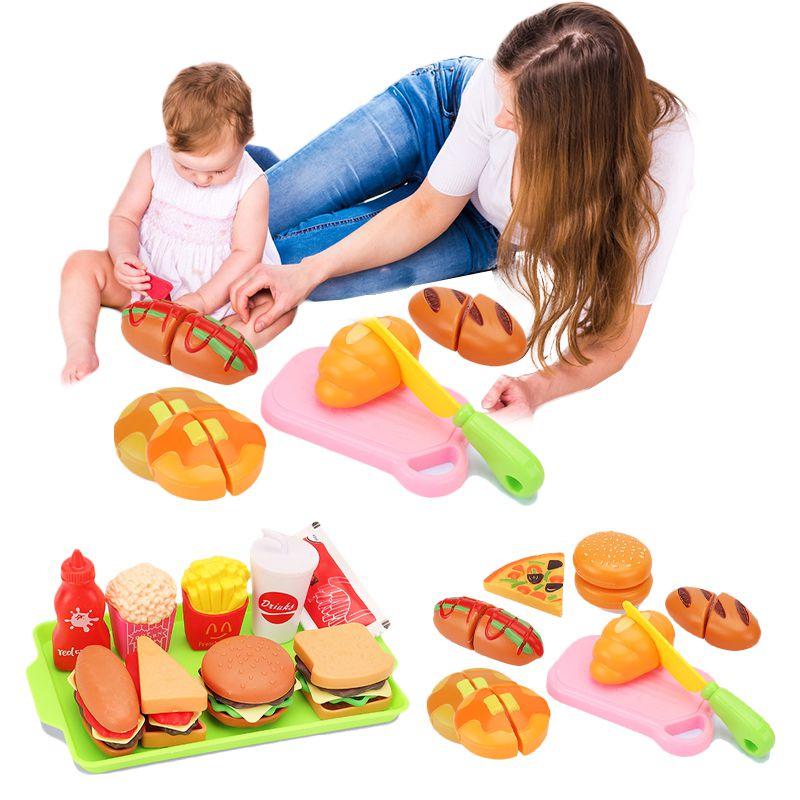 Creative Simulation Play Food Set For Kids Featuring Sandwich Burger And Fries