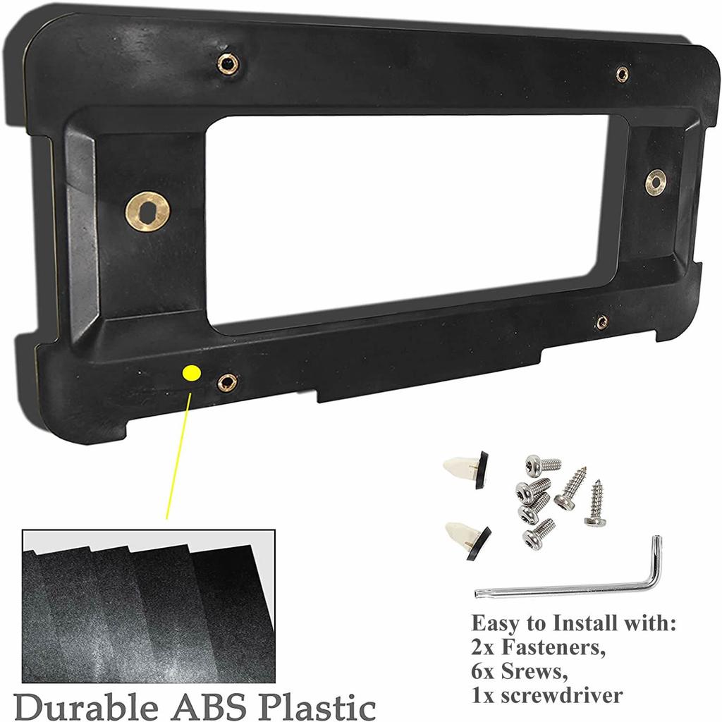 Black Car License Plate Holder Rear License Plate Frame Bracket For BMW Replace 51187160607 License Plate Covers Frames 6