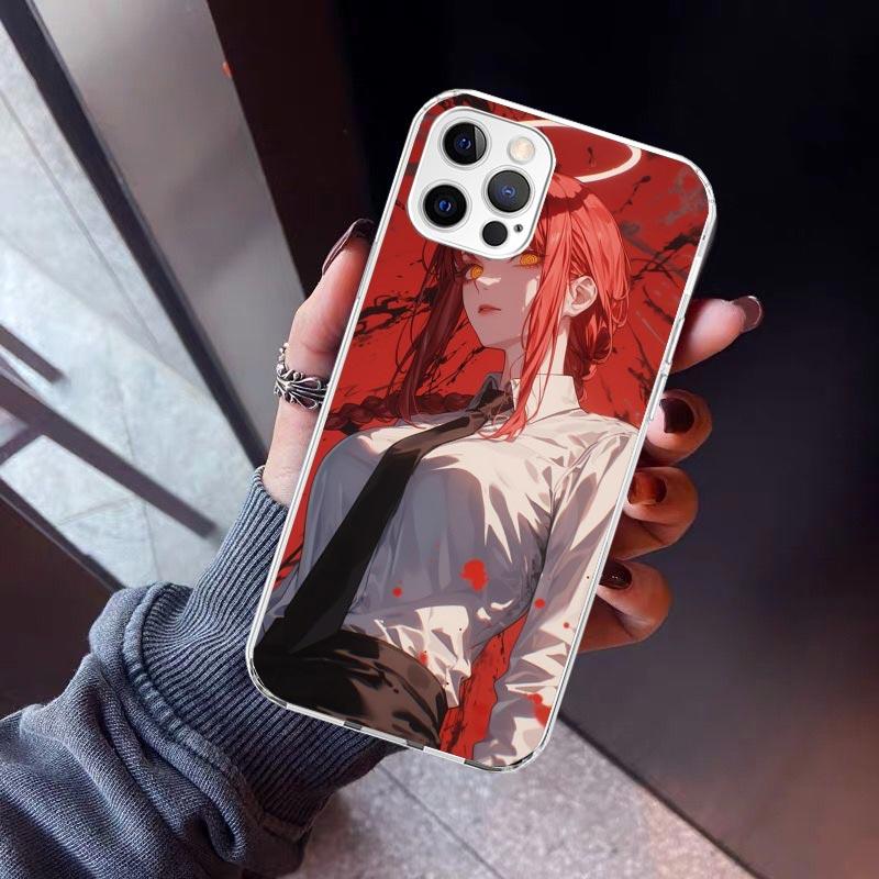 C-Chainsaw Mans Makima Phone Case For iPhone 17 Air 16 15 Pro Max 14 Plus 13 Mini 12 11 Cover 7 8 SE Silicone Shell Print Fundas