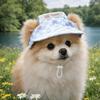 With Ear Holes Cat Sunscreen Hat Adjustable Dog Baseball Cap Dog Visor Hats Beach Activities