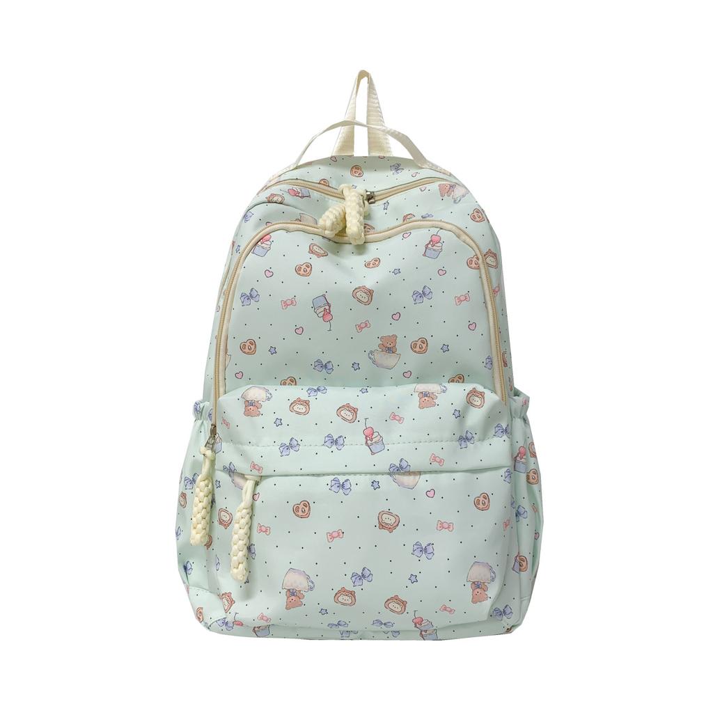 Schoolbag schoolbag junior high school girls 1011 summer new high school college students printed backpack versatile large capacity computer backpack