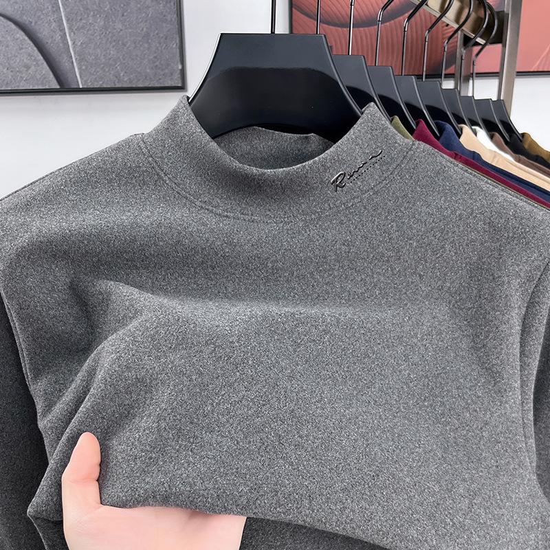 Men's Thermal Half-High Collar Thick Hoodie