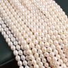 1String, White Natural Freshwater Pearl, Handmade Rice Pearl Beads, 7-8mm, for DIY Necklaces Bracelets Supplies, Women Crafts 36cm