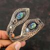 Abalone Shell Gemstone Bangle Copper Wire Wrapped Cuff Bracelet Handmade Bangle Adjustable Cuff Bracelet Antique Copper Jewelry Gift For Mom