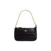 Nolita 19 Gold Letter Logo Crocodile Pattern Chain Zip Closure Leather Shoulder Bag Women Shoulder Bag Black CN382-IMBLK