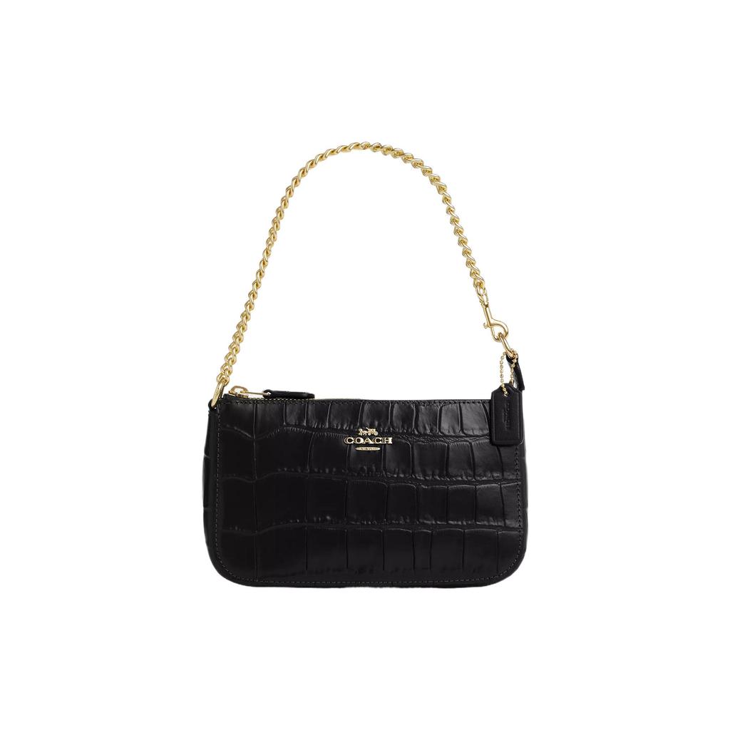 Coach CN382 IMBLK Nolita 19 Crocodile-Embossed Leather Clutch Bag