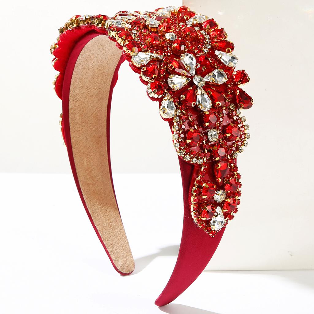 Neues Übertriebenes Farbe Glas Bohrer Schwerindustrie Stirnband Mode Barock Super Flash Retro Party Haarschmuck