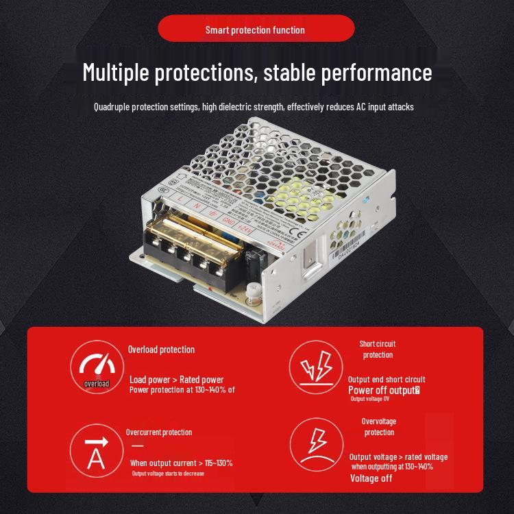 Ultra-Thin 35W-450W Switching Power Supply with LED Display (5V-48V)