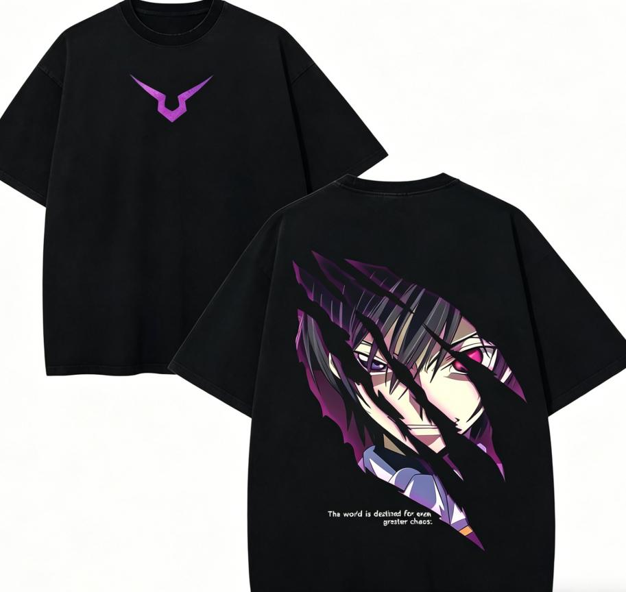 

Code Geass Аніме Любитель Футболка Цілорічний одяг особистість Одяг Великі розміри Унісекс Нова модель Для пар висока якість м яка XXXL
