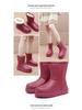 Women's Lightweight EVA Waterproof Non-Slip Cold-Proof Rain Boots with Velvet Lining
