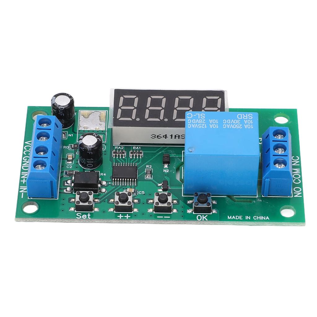 Multifunctional Pulse Counter Relay Board 0.1S To 9999999.9s 0.01s Accuracy 1 Channel Relay Module 12V