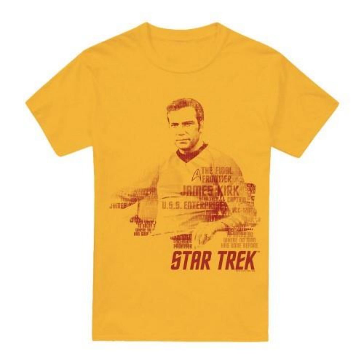 STAR TREK Mens Words Captain Kirk T-Shirt S разноцветный