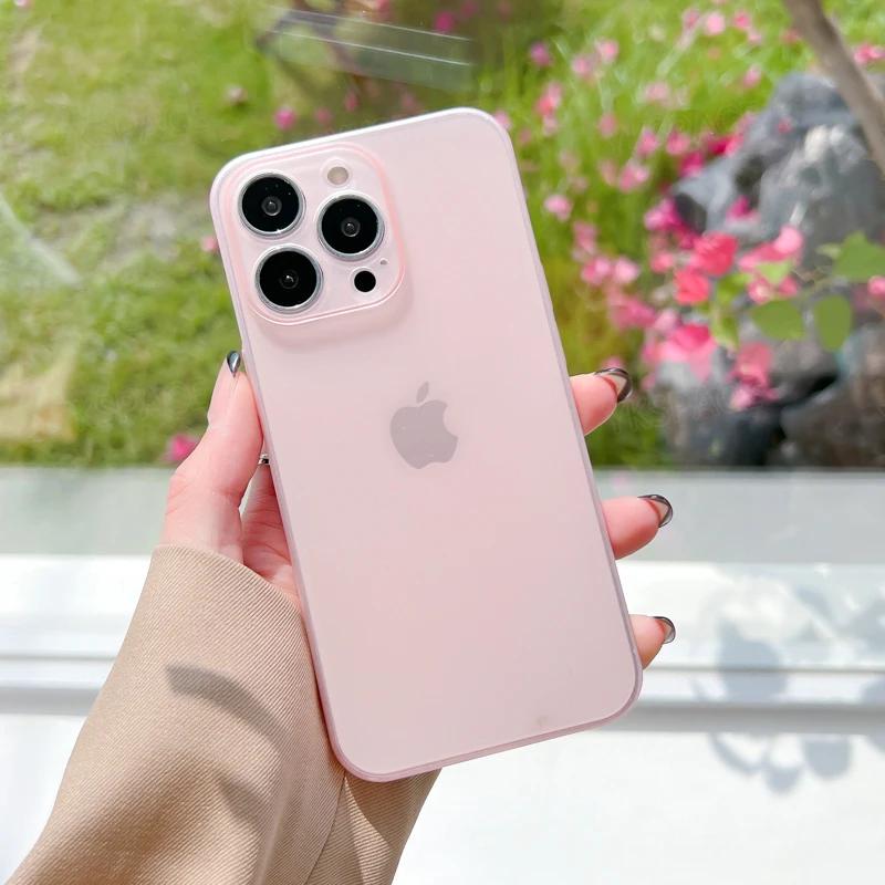 0.3mm Ultra Thin Silicone Case For iPhone 15 12 13 11 14 Pro Max 12 13 Mini XS Max X XR SE 7 8 Plus Matte Transparent Back Cover