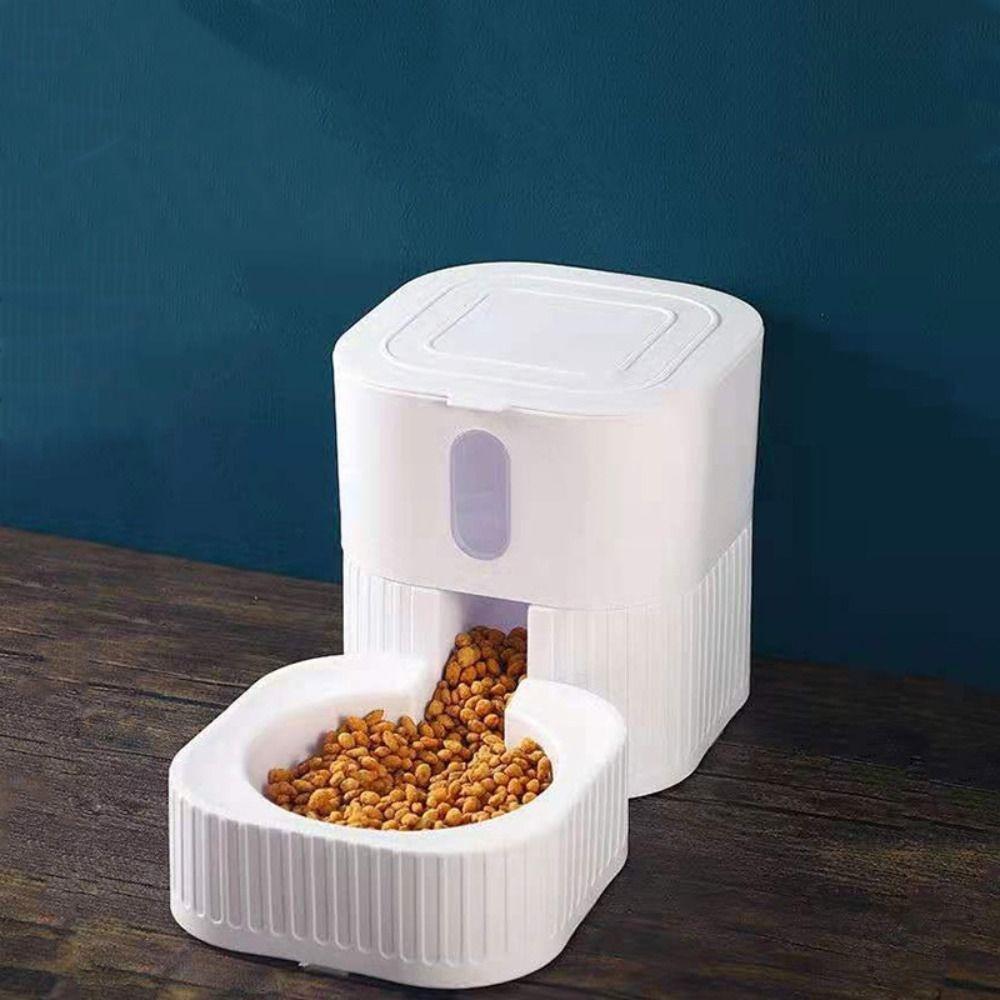 Non-slip Automatic Pet Feeder Drinking Fountain Plastic Cat Water Dispenser Detachable Cat Food Bowl For Dogs Puppy Cats