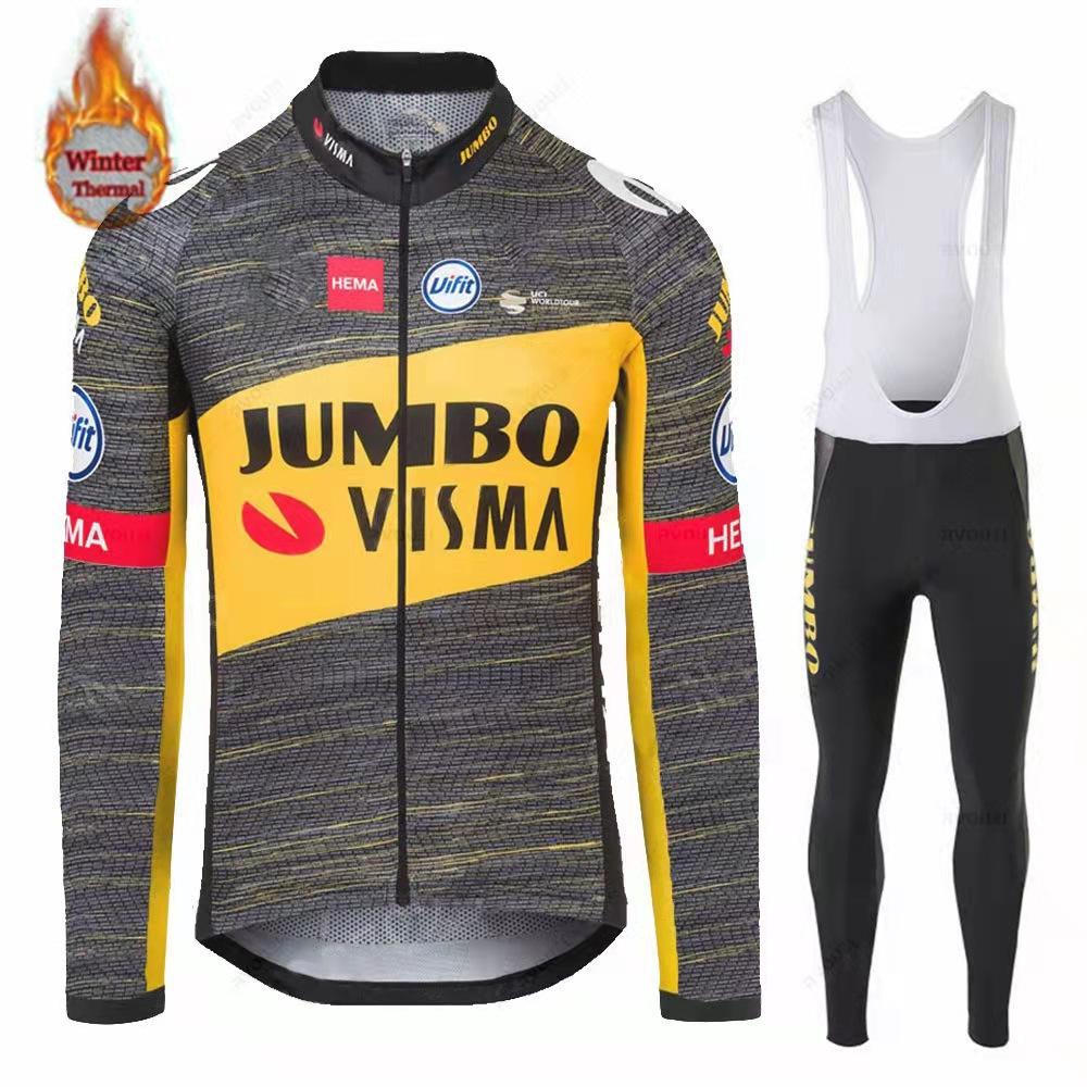 Long Sleeve Winter Men's Outdoor Racing Suit Windproof 2026 Warm Cycling Suit Set Fleece Bicycle Clothing