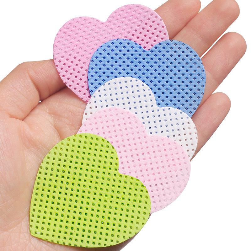 Candy Heart-Shaped Magic Cotton Eyelash Glue Cleaning Pads