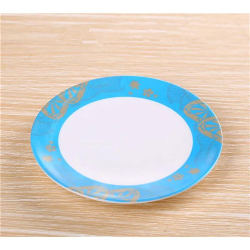 

маленькие круглые Пластиковые Япония Еда Суши Меламиновая Тарелка Ротари Суши Тарелка Круглая Цветная Конвейерная Лента Подача Суши обеденные тарелки