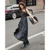 New Chinese Style Ink Print Shirt and Suspender Dress Set