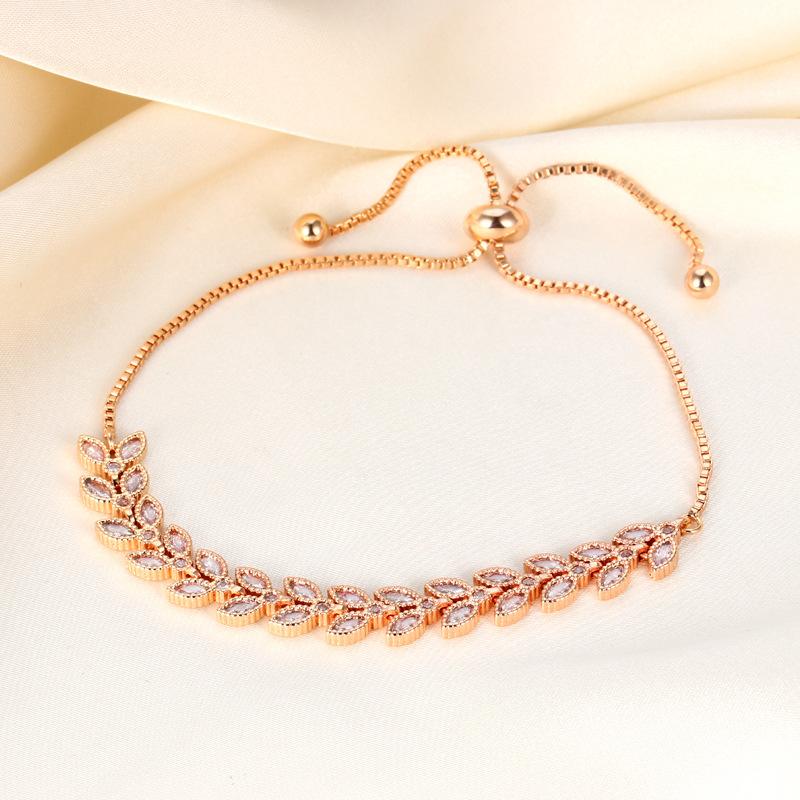 Seiko full diamond wheat ear bracelet niche adjustable jewelry