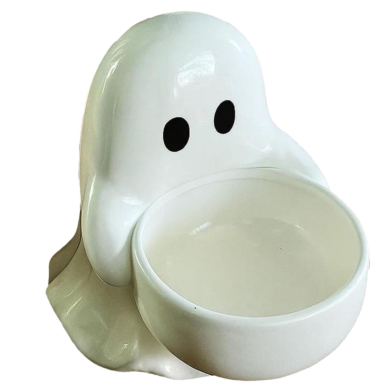 

Cute Ghost Candle Holder Multi-Purpose Ghost Tea Light Rack Wear Resist Halloween Ghost Ornament Home Table Centerpiece Decor білий