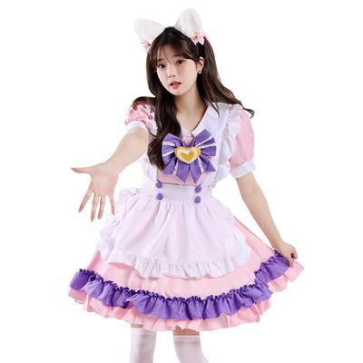 Maid Cospaly Costume Soft Girl Bow, Dress Alice Cosplay Costume