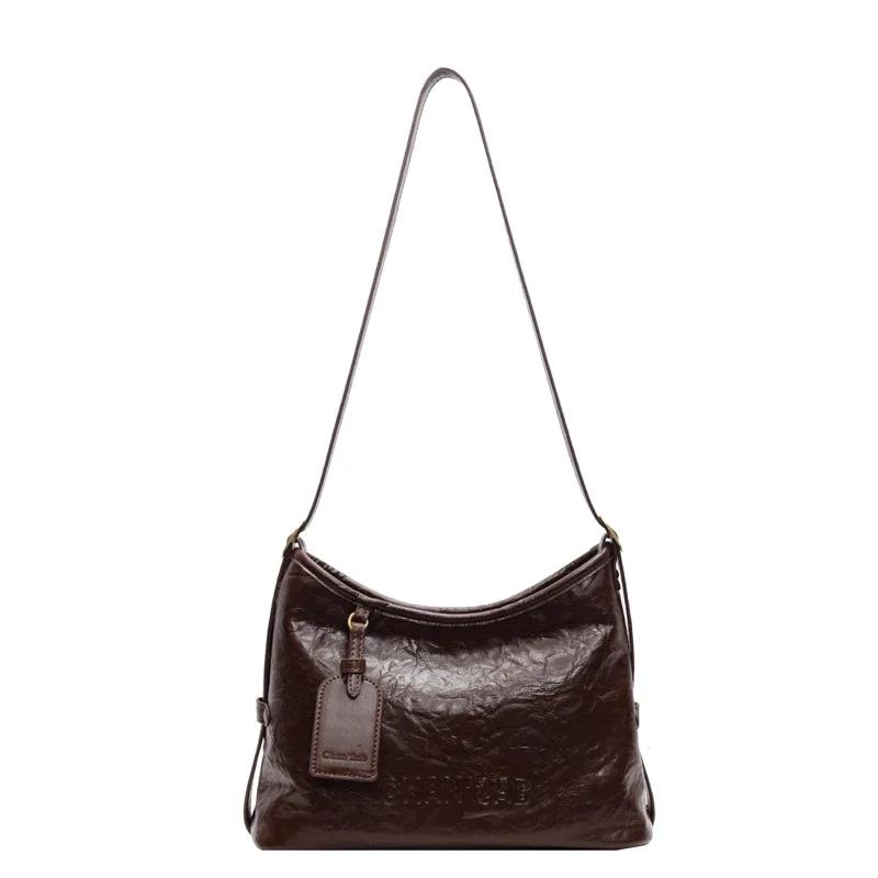 

Универсальная осенняя сумка через плечо, высококачественная ретро-сумка через плечо, вместительная сумка для женщин, модная сумка на одно плечо