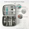 BEPAN Professional Hair Stylist Travel Organizer Double-Layer Barber Hairdressing Tools Storage Case with Elastic Loops & Mesh Pockets