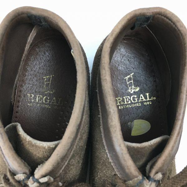 Regal Tricker’s Moccasin Boots Size 25.5 Crepe Sole Dark Brown Suede Men’s(USED)