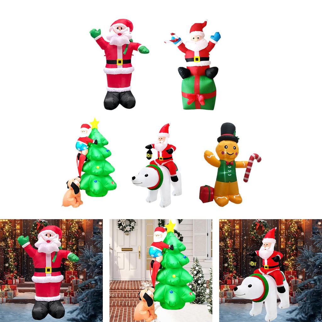 Christmas Inflatables Giant Luminous Cute Weatherproof Xmas Inflatable Decor Style A