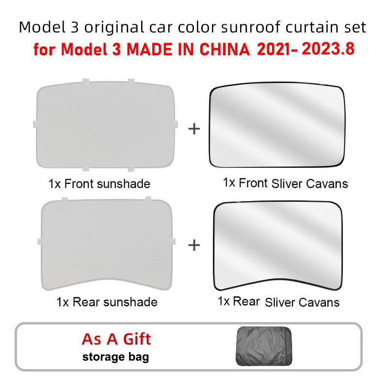 Sunshade For Tesla Model 3+ Highland 2025 Glass Sun Roof Shade Skylight Blind Shading Model3 2025 Front Rear Sunroof Accessories