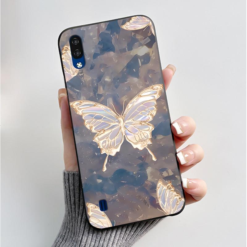 Phone Case For ZTE Blade A51 Lite / A5 2020 Casing Luxury Fashion Butterfly Flower Black Jelly Soft TPU Case Silicone Back Cover