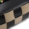 Modern PU Leather Tissue Box Cover With Checkerboard Living Room Bathroom Car Desk Decor