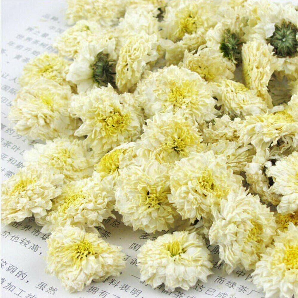 Organic Dried Huangshan Tribute White Chrysanthemum Tea Natural Herbal 250g 01