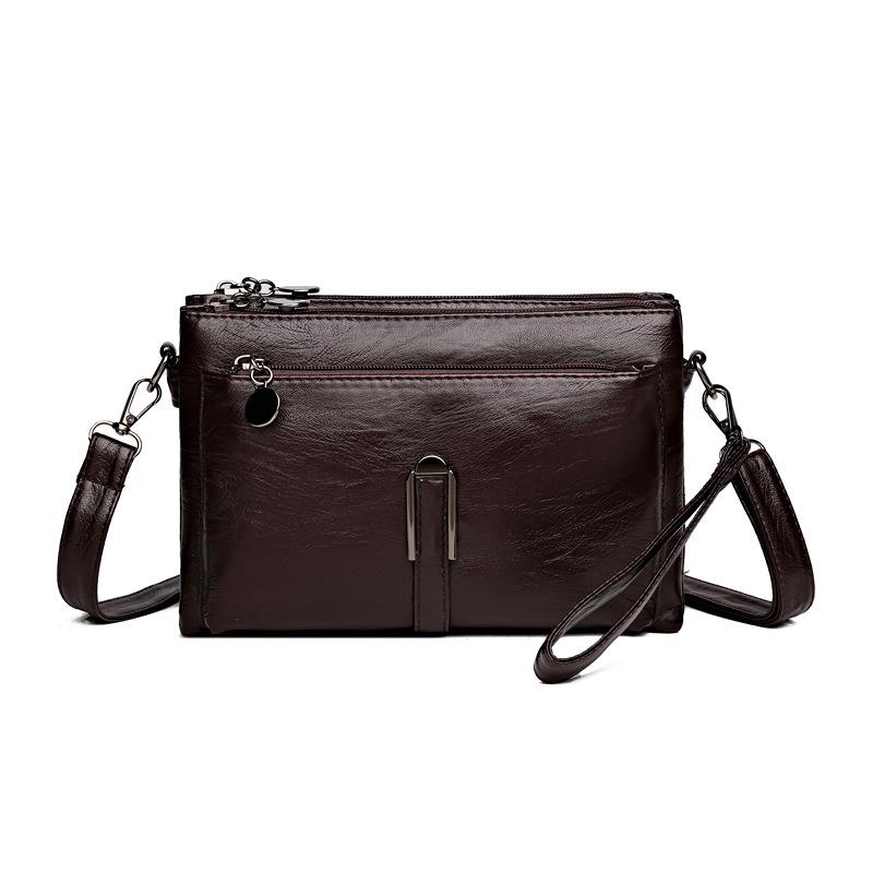 

Простая и модная женская сумка, атмосферная универсальная сумка через плечо кофейный