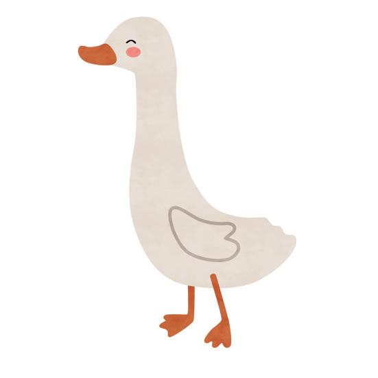 Silly Goose Wall Stickers Self-Adhesive Wall Decals Peel And Stick Cartoon Goose Stickers for Kids Room Playroom Nursery Decor