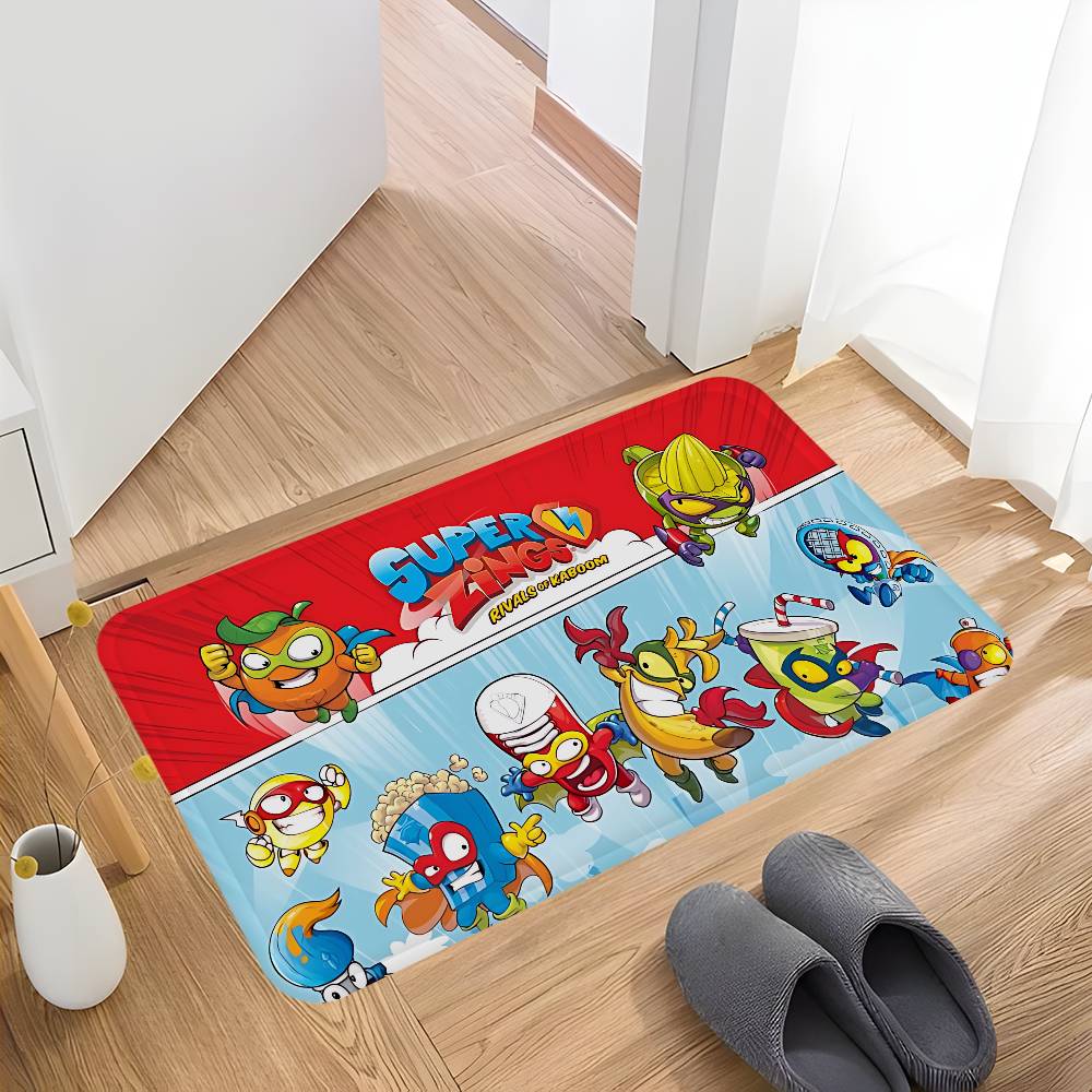 Tappetino da Bagno Cartone Animato Carino Super Zings Stile INS Morbido Pavimento Camera da Letto Casa Tappetino Lavanderia Antiscivolo Benvenuto Zerbino