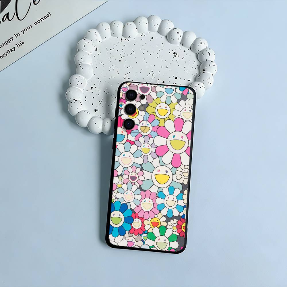 T-Takashis -M-Murakamis Soft Silicone Case for Samsung S25, S24, S21, S22, S23, S30, Ultra, S20, Plus, FE, Lite-Black