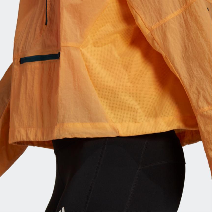 Adidas Adapt Jacket Half-Zip Stand Collar Running Sports Jacket Women Jackets Orange Yellow GN1903