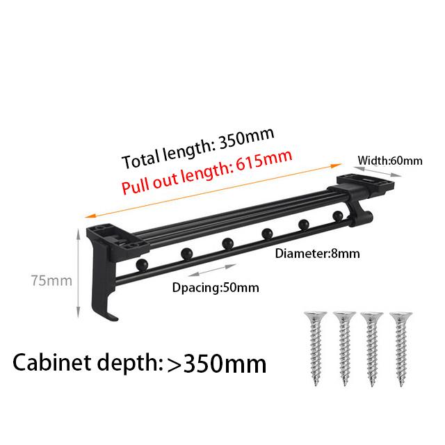 Upgrade Top Loading Adjustable Clothes Rails Wardrobe Pull Out Retractable Cabinet Clothes Hanger Closet Rod Organizer Rack
