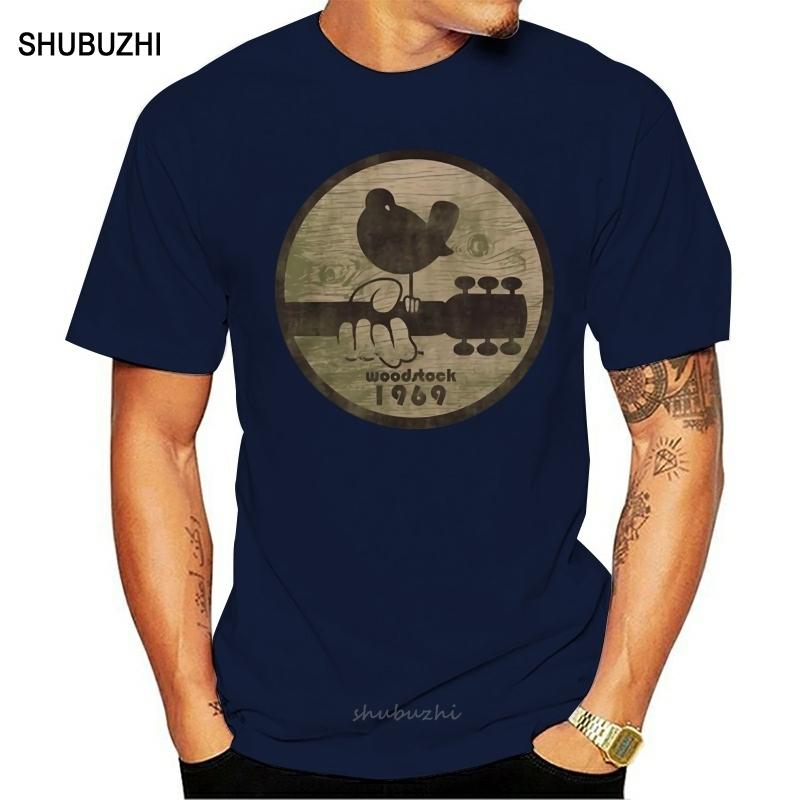 Men T Shirt Woodstock 1969 Fitted Funny T Shirt Novelty Tshirt men cotton tshirt summer brand teeshirt euro size S