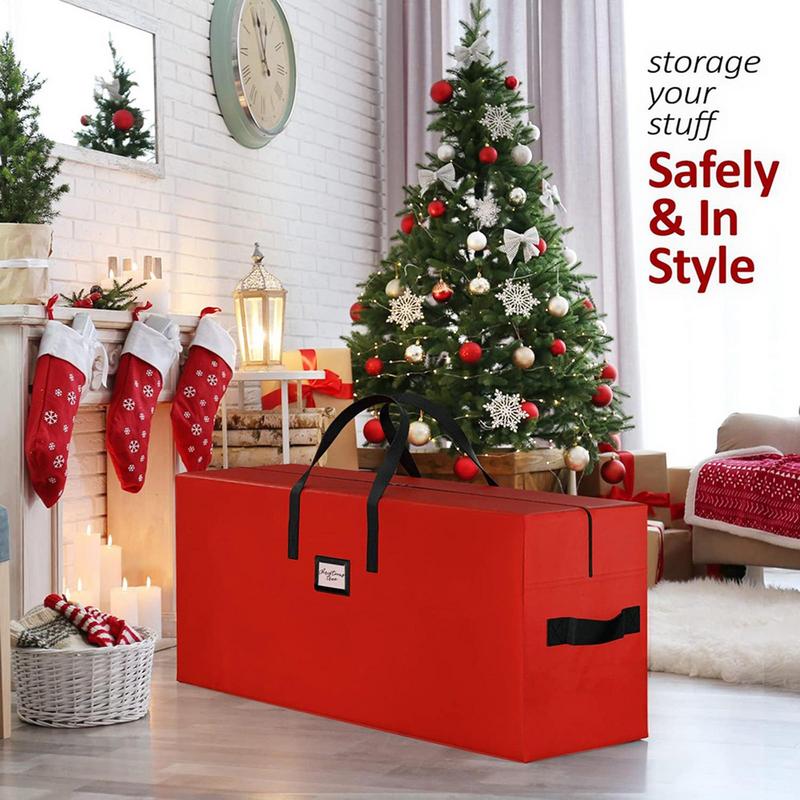 Christmas Tree Storage Bag Large Size Tree Bag With Solid Handle Ornament Storage Box Dust-Proof Christmas tree storage bag