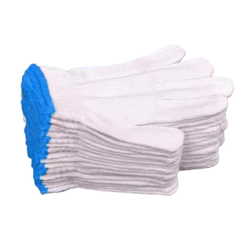 Slitstarka Halkfria Arbetsvantar i Bomull: Slitstarkt, förtjockat garn för konstruktion